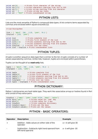 Python quick guide | PDF