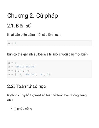Tài liệu học Python bằng tiếng Việt | PDF
