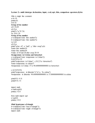 Python real time tutorial | PDF