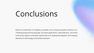Python detailed Report, how python works and its history | PPTX