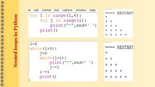 Nested
loops
in
Python
 
