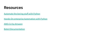 Python3 (boto3) for aws | PDF
