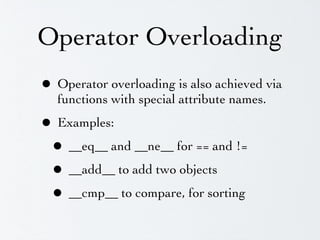 Python's dynamic nature (rough slides, November 2004) | PPT