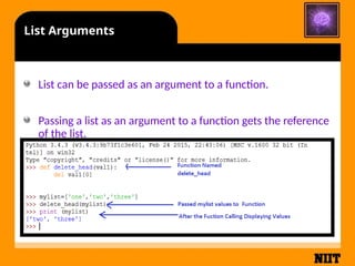 Python Dynamic Data type List & Dictionaries | PPTX
