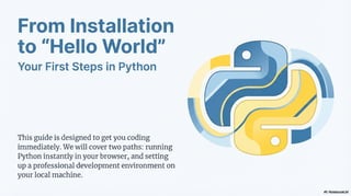 Python Getting Started Guide: Python is an interpreted language | PDF