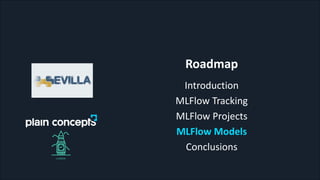 Roadmap
Introduction
MLFlow Tracking
MLFlow Projects
MLFlow Models
Conclusions
 