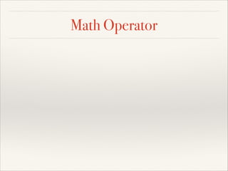 Math Operator

 