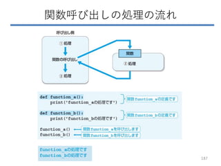 関数呼び出しの処理の流れ
187
 