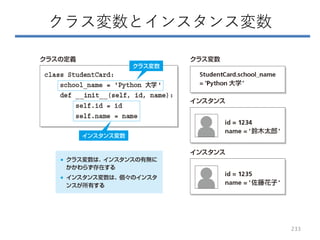 クラス変数とインスタンス変数
233
 