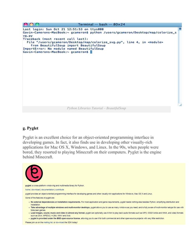 Python standard library & list of important libraries | PDF