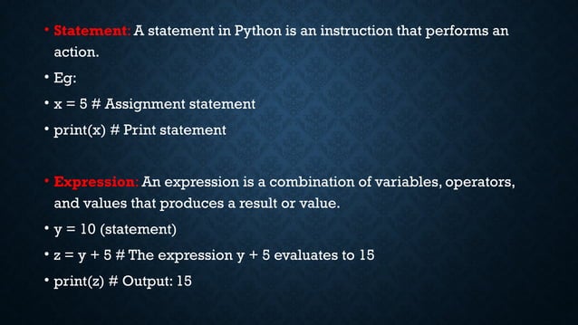 python statement, expressions and operators.pptx