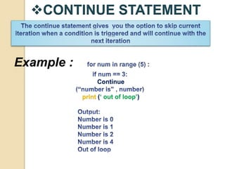 Python statements | PPT