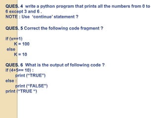 Python statements | PPT