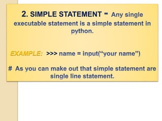 Python statements | PPT