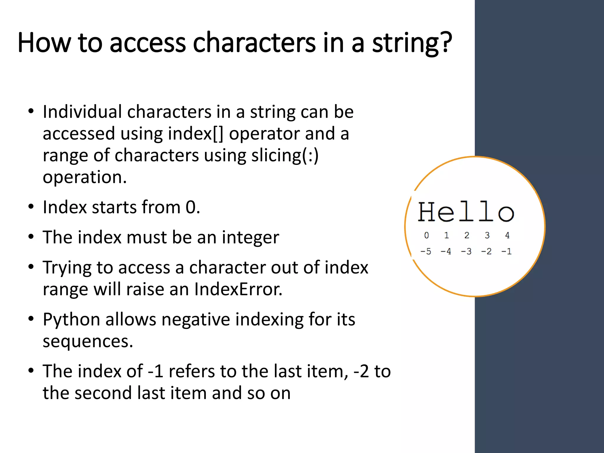 Python strings | PPT