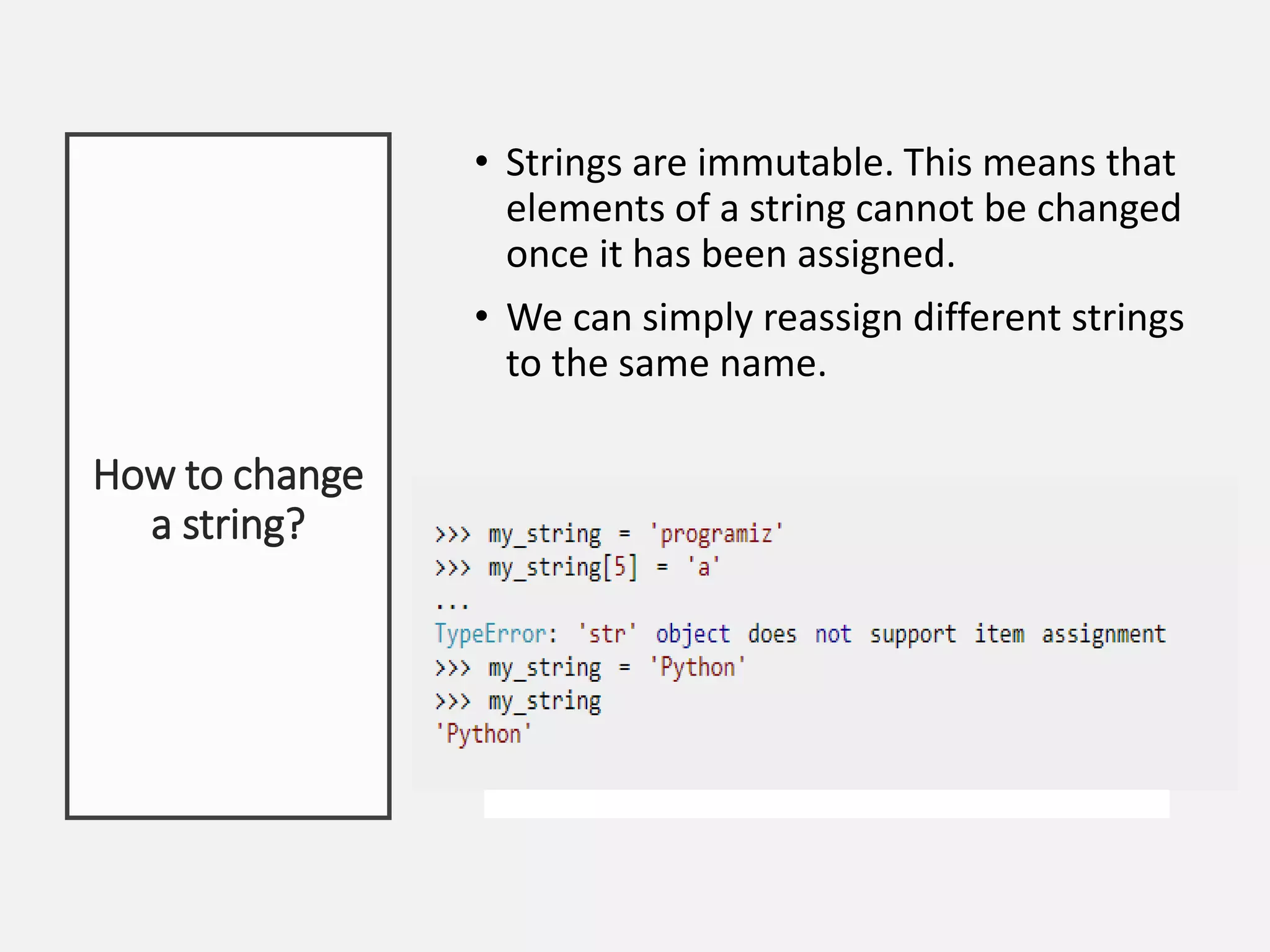 Python strings | PPT
