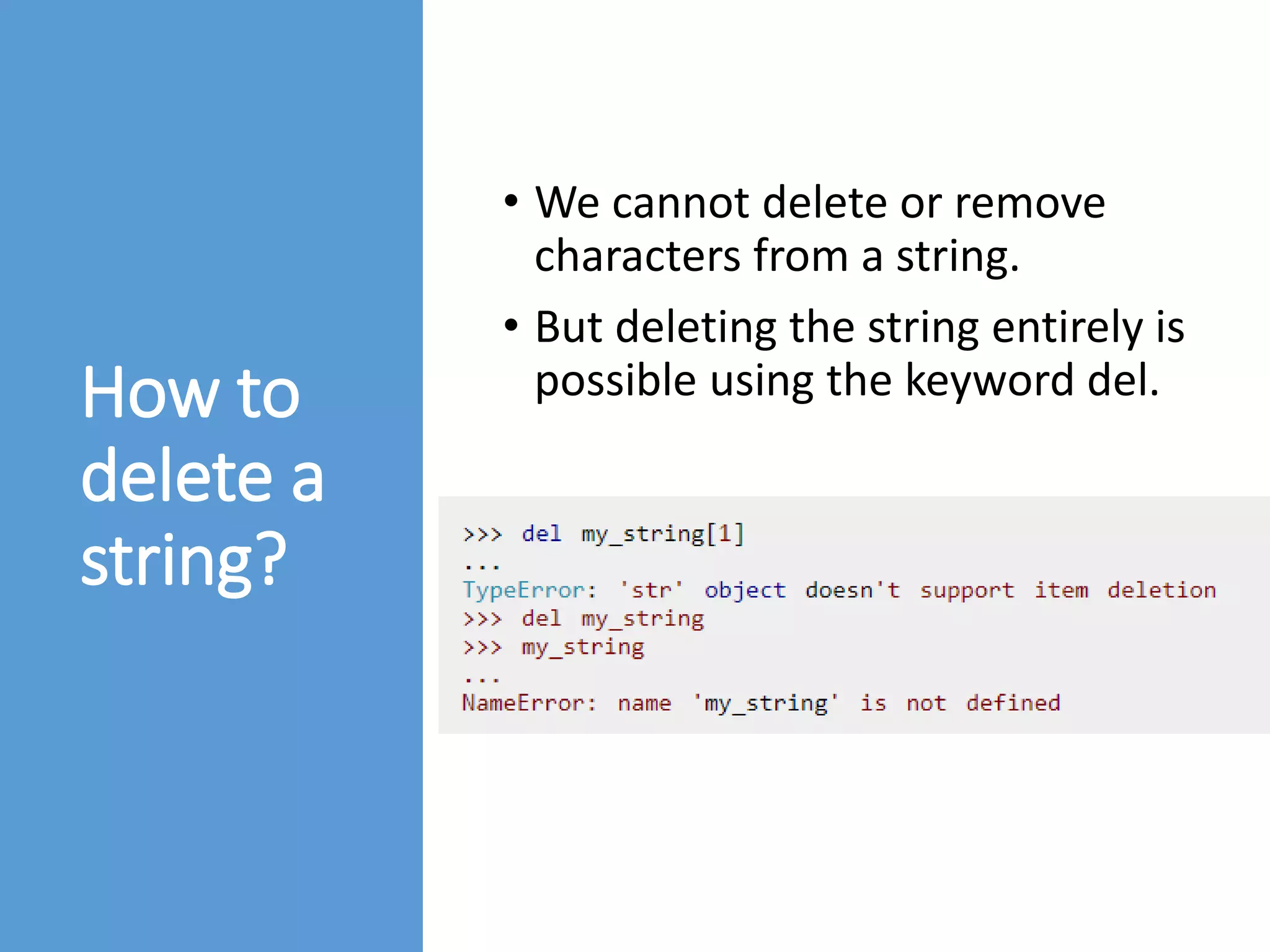 Python strings | PPT