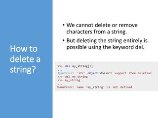 Python strings | PPT