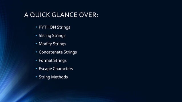 Python strings presentation | PPT