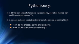 Python strings presentation | PPT