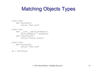 Structural Pattern Matching in Python | PPT