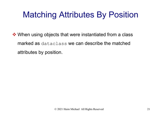 Structural Pattern Matching in Python | PPT