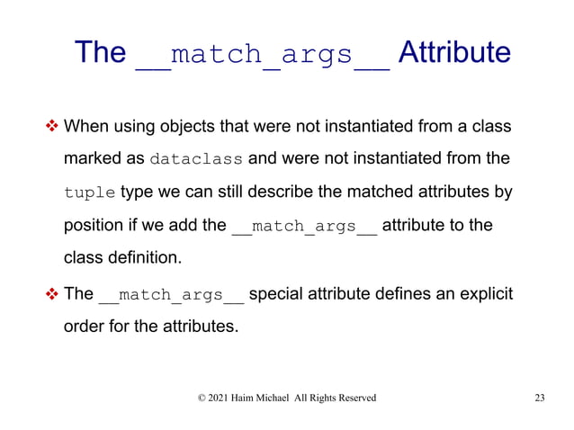 Structural Pattern Matching in Python | PPT