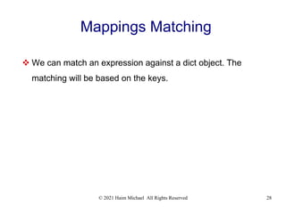 Structural Pattern Matching in Python | PDF