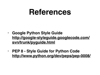 Python Style Guide | PPT