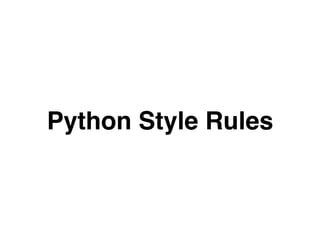 Python Style Guide | PPT