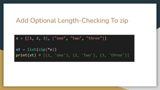 Add Optional Length-Checking To zip
 