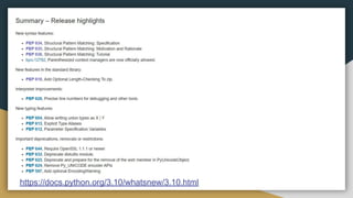目次
https://docs.python.org/3.10/whatsnew/3.10.html
 