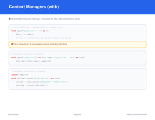 Python Syntax Cheat Sheet - Data Engineer Edition | PDF