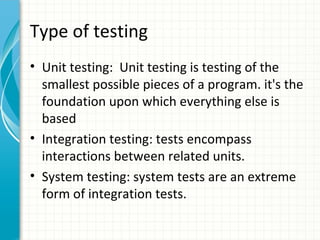 Python testing | PPT