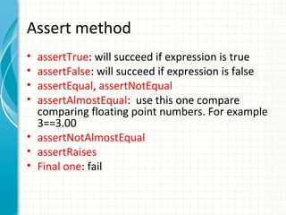 Python testing | PPT