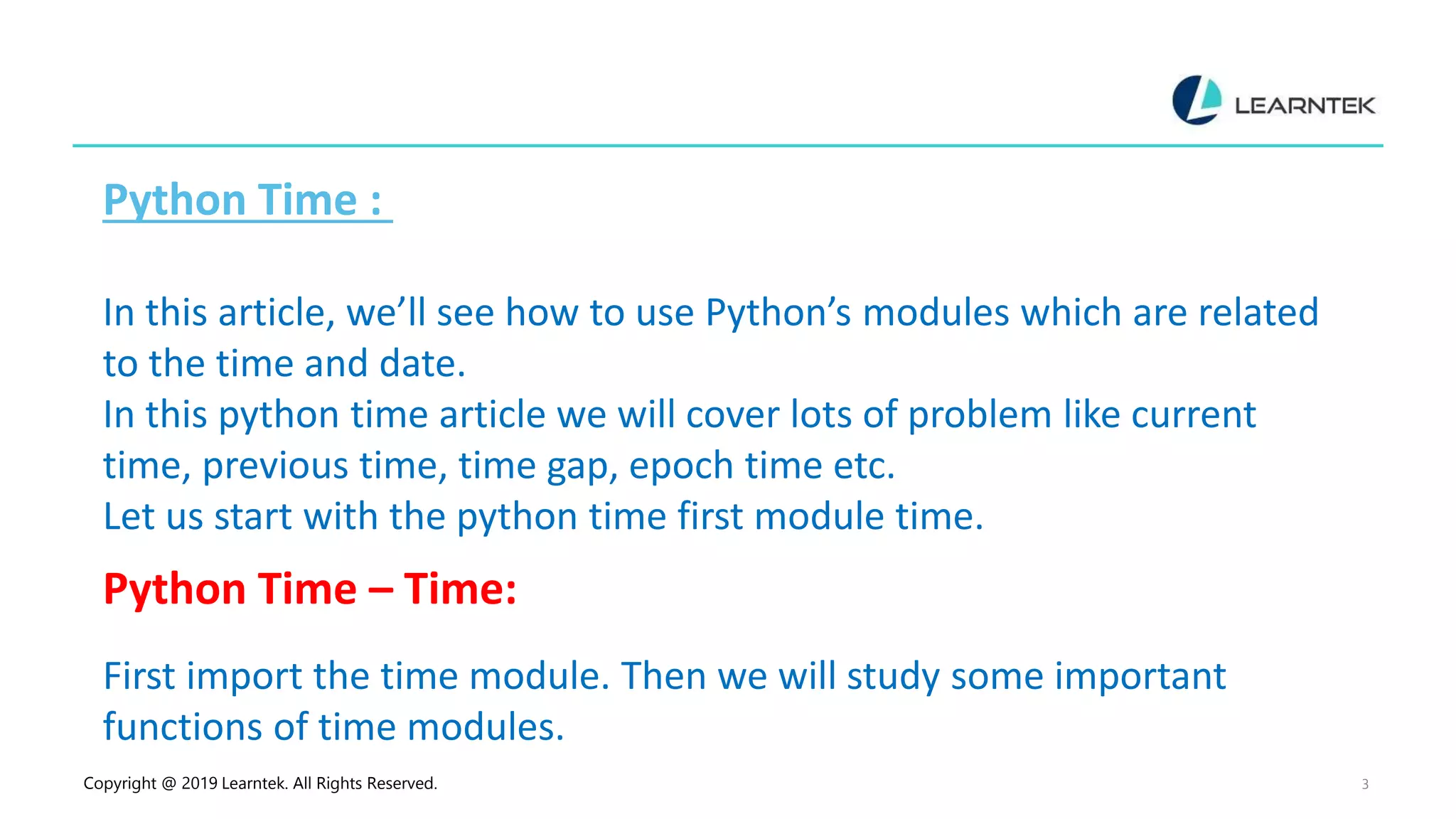 Python time | PPTX