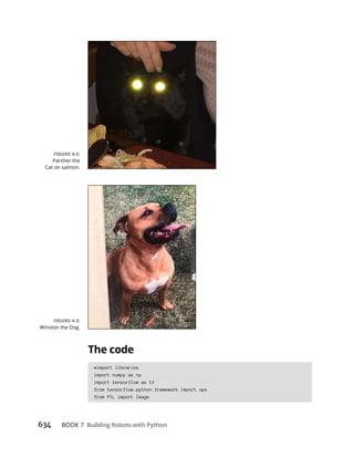 634 BOOK 7
#import libraries
import numpy as np
import tensorflow as tf
from tensorflow.python.framework import ops
from PIL import Image
Panther the
Cat on salmon.
Winston the Dog.
 