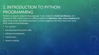 Python training | PPTX