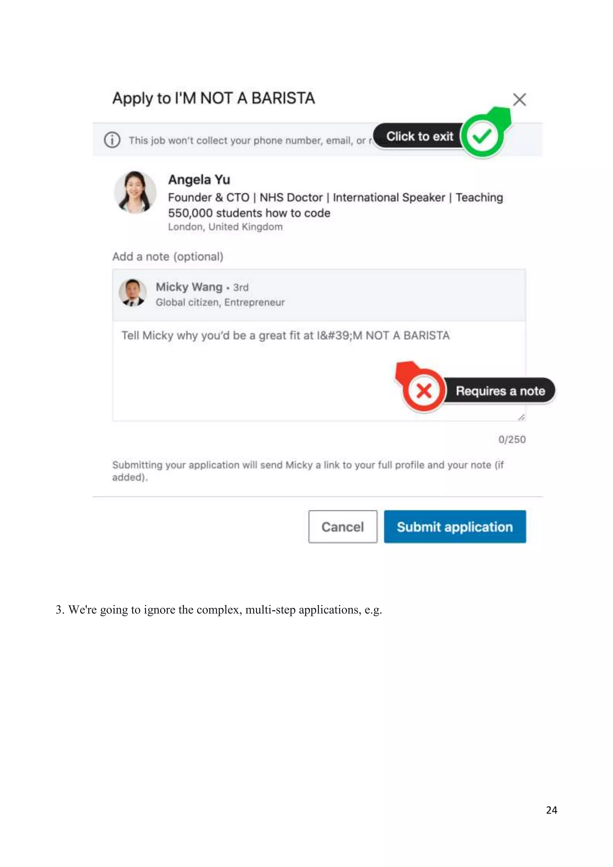 24
3. We're going to ignore the complex, multi-step applications, e.g.
 