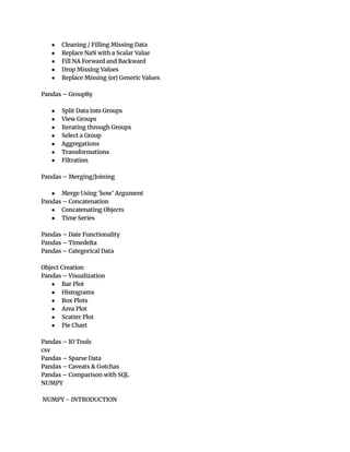 Python Training by Naresh IT - Learn from Scratch | PDF