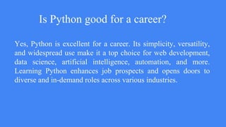 Python Certification Course In Ahmedabad | PPT image.