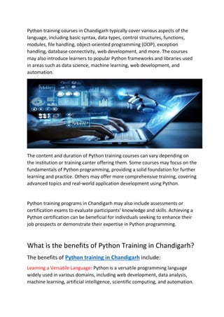 Python Training Course in Mohali | PDF