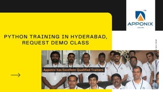W
H
E
L
T
O
N
S
C
H
O
O
L
O
F
M
A
R
K
E
T
I
N
G
|
S
E
S
S
I
O
N
1
PYTHON TRAINING IN HYDERABAD,
REQUEST DEMO CLASS
 