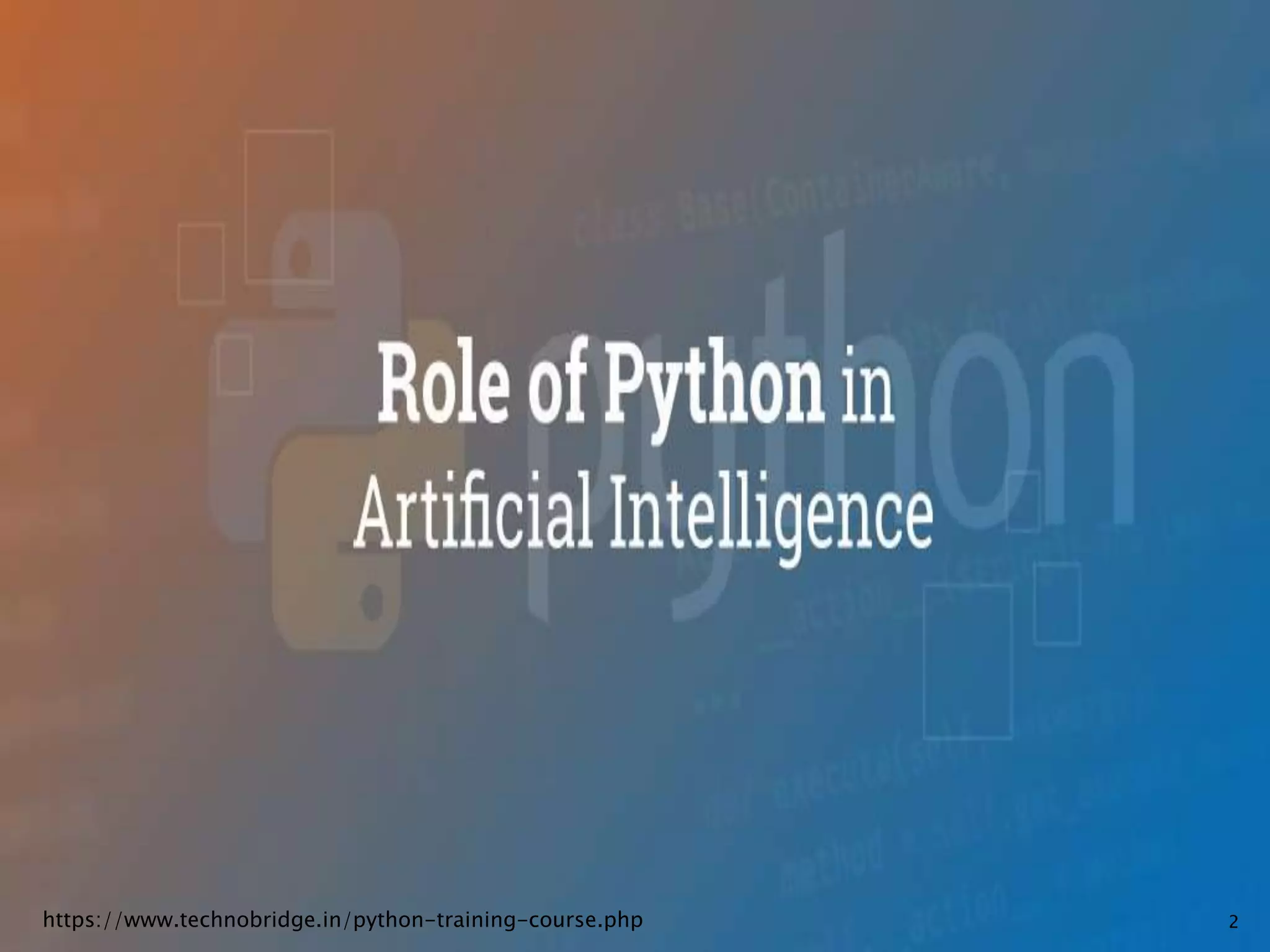 Python training would help create innovations in the field of ...