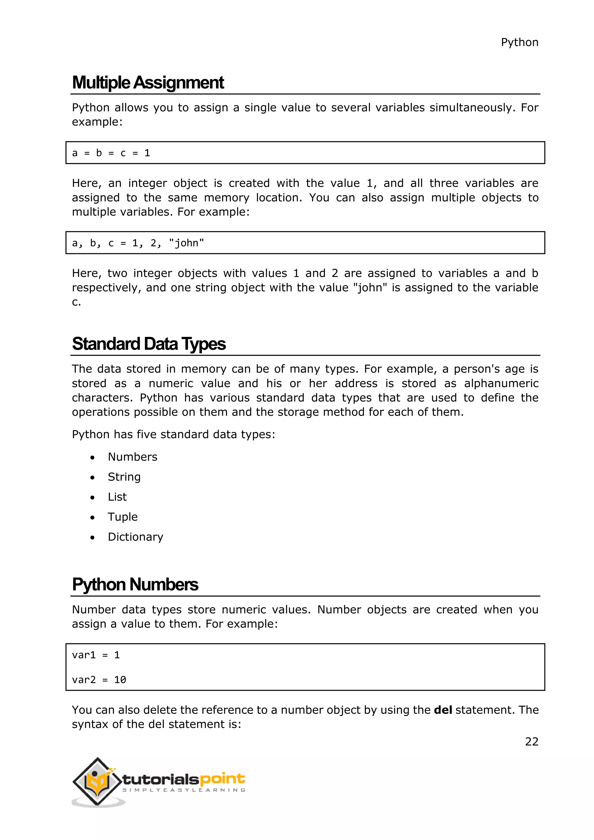 Python tutorial | PDF