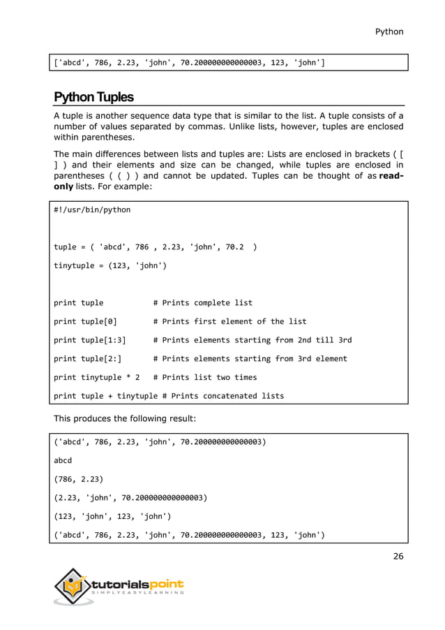 Python tutorial | PDF