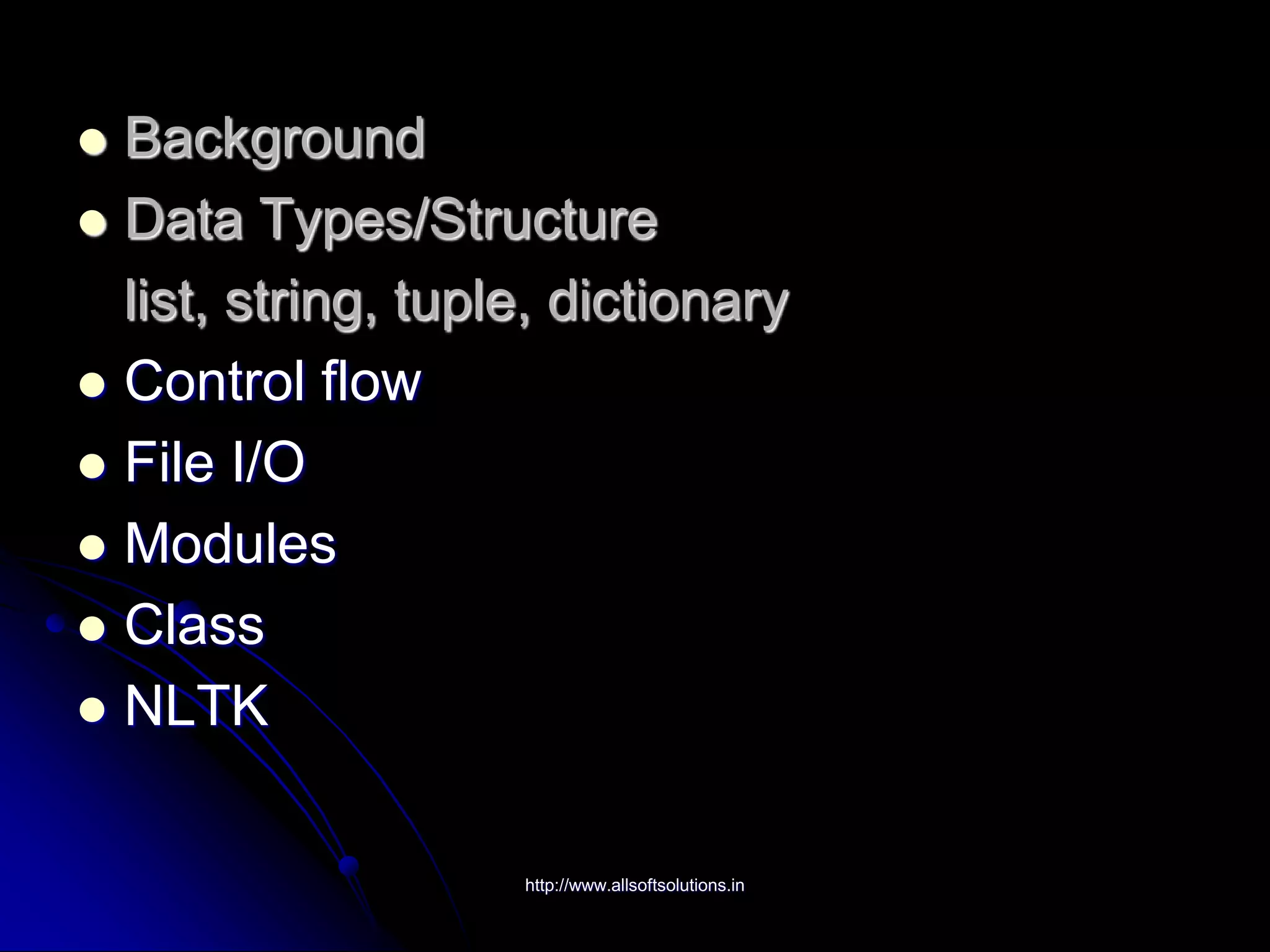 Python tutorial | PPT