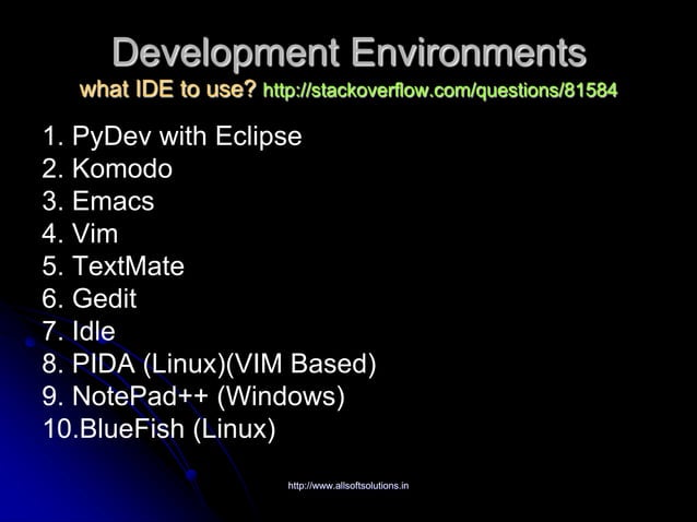 Python tutorial | PPT