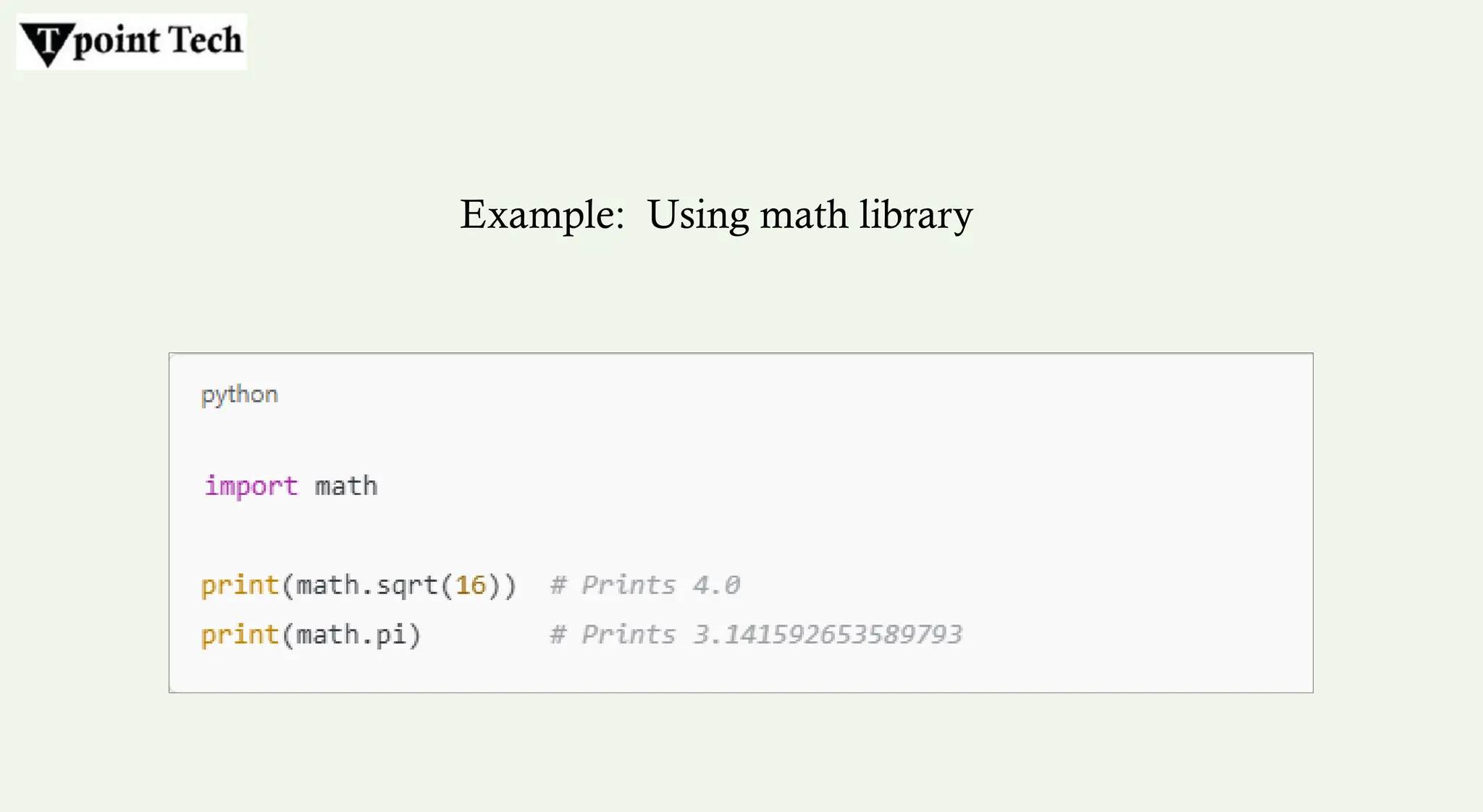 Online Python Tutorial 2025 - Tpoint Tech | PPTX
