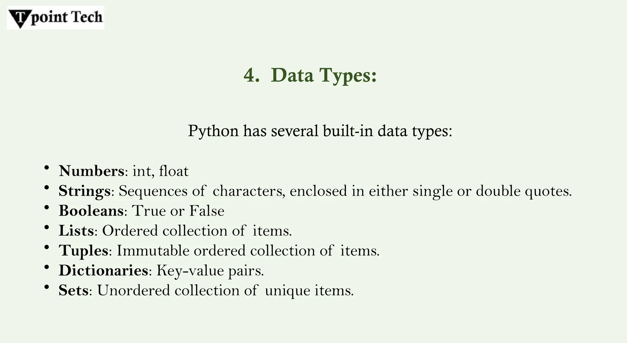 Online Python Tutorial 2025 - Tpoint Tech | PPTX